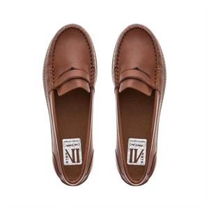 Carl Scarpa Lucentia Tan Leather Wedge Loafers
